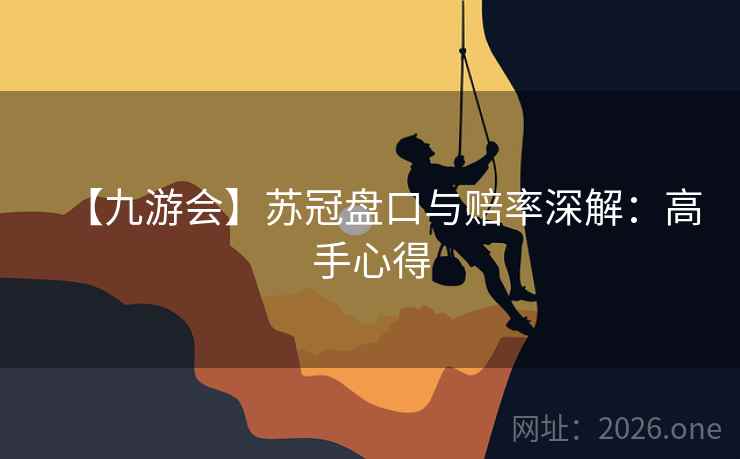 【九游会】苏冠盘口与赔率深解：高手心得